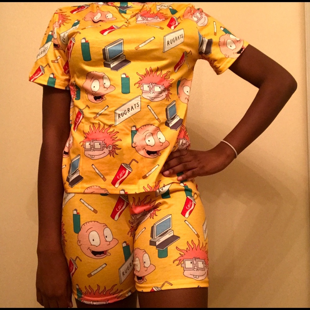 Handmade Yellow Rugrats Cartoon Two Piece Set - Picture 5 of 6
